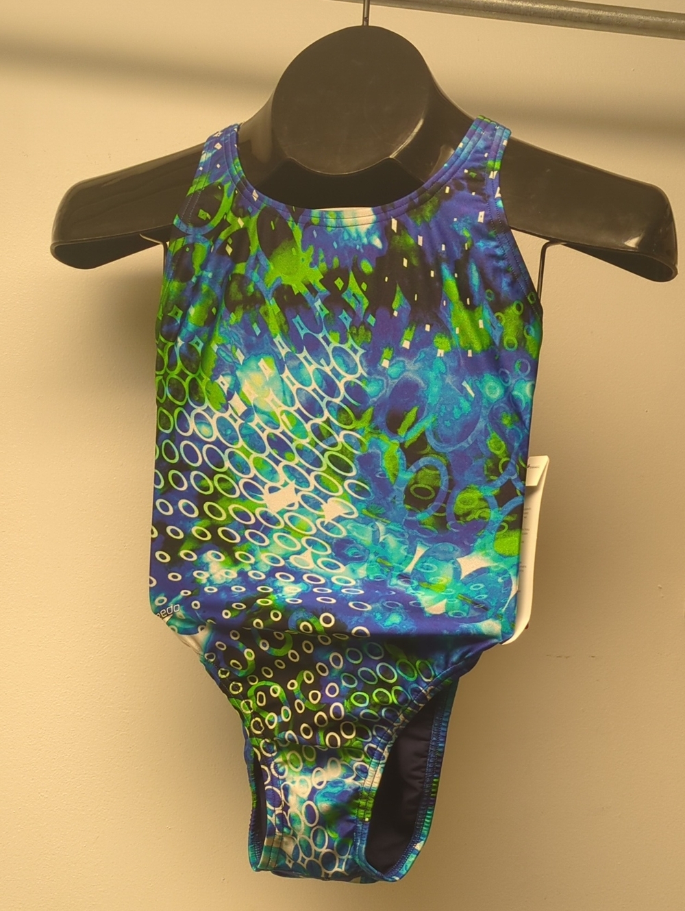 Women's Racing Swim Racer back One Piece Speedo Swimsuit sz 28 - US 2 Blue Green